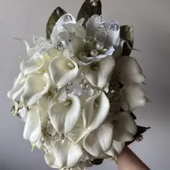 ホワイトフラワーブーケ ウェディング
