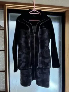 【お買い得セット】ブラック迷彩 フリースジップアップベスト