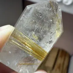 【訳あり】ルチル　六角柱 14g　非加熱　ミニサイズ　底面磨き　自然石　原石②