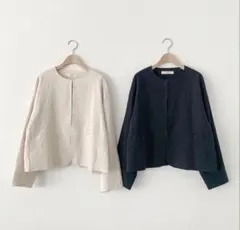 cross×Linen リネンジャケット 生成 キナリのサムネイル