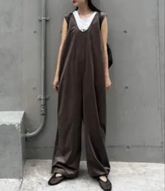 CIAOPANIC TYPY ベロア裾ドロストオールインワン