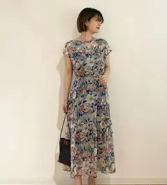 新品未使用タグ付 ロペピクニック ヴィンテージライクフルーツティアードワンピース