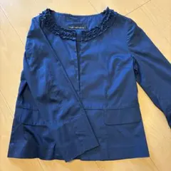 Green Label Relaxing ネイビー ノーカラージャケット