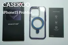 CASEKOO iPhone15 ProMax用ケース　パープル　ワイヤレス充電