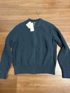 【新品未使用】UNIQLOC/クルーネックフルジップカーディガン グリーンS