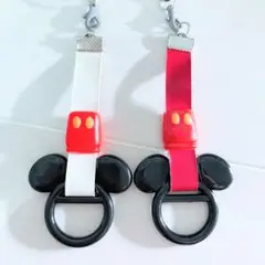 ミッキー つり革 ストラップ 2個セット 平成レトロ 当時物
