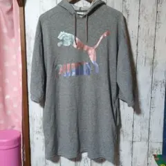 PUMA プーマ ミニワンピース チュニック パーカー Lサイズ