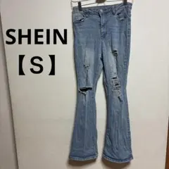 一点限り✨SHEIN【Ｓ】 ライトブルーブーツカットデニム