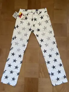 ヒスミニ希少　HYSTERIC GLAMOUR ホワイト星柄ジーンズ　140