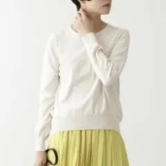 【美品】コットンベーシックプルオーバー M キナリ