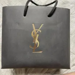 YSL 黒い紙袋 ゴールドロゴ