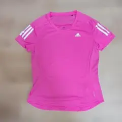 adidas レディースランニングTシャツ ピンク Ｌサイズ