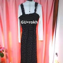 美品 GU rokh 花柄キャミワンピース ロングワンピース XL