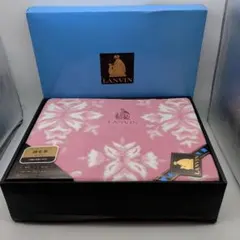 LANVIN ランバン 2枚合わせ綿毛布 2枚セット ピンク ブルー - メルカリ