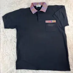 Crocodile カラフルストライプ襟　ポロシャツ　サイズLL【６５】