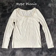 ロぺピクニック カットソー 長袖Ｔシャツ インナー 白