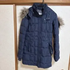 アバクロ　ネイビー フード付きダウンコート