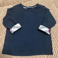 Burberry ブラック長袖Tシャツ80cm