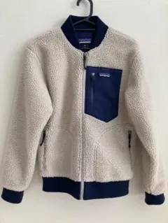 パタゴニア　フリースジャケット XXS ベージュ/ネイビー