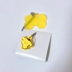 サンリオ　ダブルチャームグミ　めじるしアクセサリー　ポムポムプリン