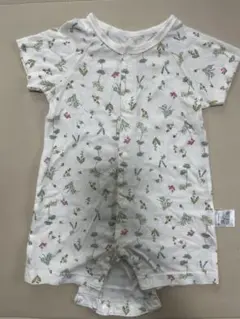 花柄コットンロンパース 95cm未満