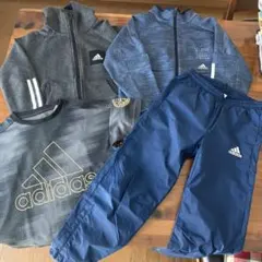 adidas パーカー、Tシャツ、防風パンツ　120/130 まとめ売り