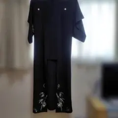 黒留袖 花柄刺繍