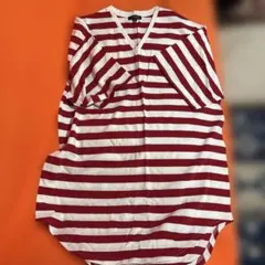 URBAN RESEARCH 赤白ストライプ Tシャツ 40のサムネイル