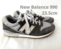 【New Balance】990グレー レディース　スニーカー 23.5cm