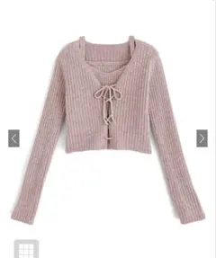 レースアップトップス×キャミニットアンサンブル【GRL】