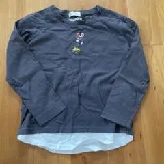 スーパーマリオ 長袖カットソー 130サイズ グレー
