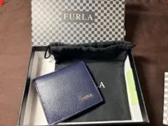 FURLA フルラ コインケース ネイビー 箱付き 美品