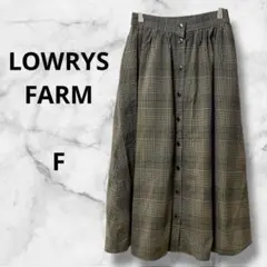 0639　ローリーズファーム　ロングスカート　フレアスカート　グレンチェック柄