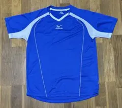 Mizuno 半袖 Vネック シャツ 青