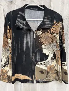 美品　レディース　ミセスお洒落ストーン付ジャンバー　FREE size(送料込)