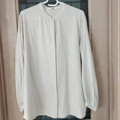 UNIQLO バンドカラーシャツ ベージュ XL