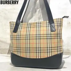 BURBERRY バーバリー トートバッグ　ノバチェック シャドーホース レザー