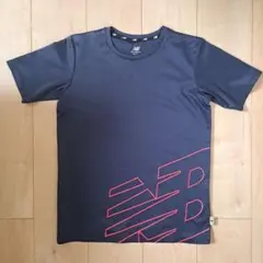 【new balance】プラクティスTシャツ 半袖 150 ネイビー×ピンクのサムネイル