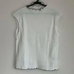 GU バイカラー リブ メロー コンパクト ノースリーブ M size