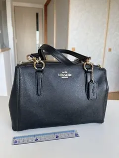COACH ブラックレザー ハンドバッグ