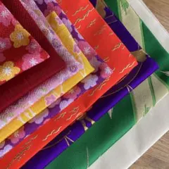 ★ちりめん＋金襴　まとめて処分セット　金蘭　和風生地　和柄　和布
