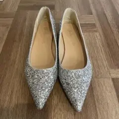 シルバー パンプス