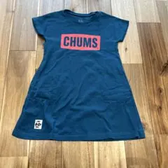 CHUMS 半袖ワンピース　100〜115 モスグーリーンのサムネイル