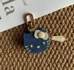 ミニコインケース キーホルダー バッグチャーム エアタグ入　デニ