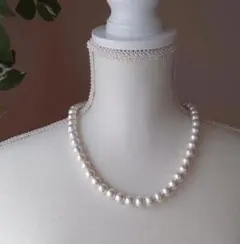 約52センチ　10ミリコットンパールネックレス