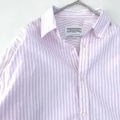 BEAUTY&YOUTH ストライプシャツ ピンク 日本製 ゆったり　春