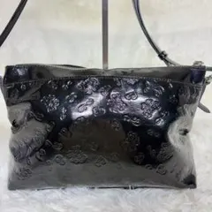 ANNA SUI アナスイ ショルダーバッグ エナメル ブラック 総柄のサムネイル
