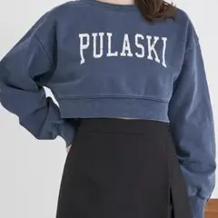 CHICO ロゴピグメント短丈スウェット