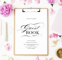 芳名帳　縦　表紙付き　5枚セット　バインダー付　結婚　ゲストブック