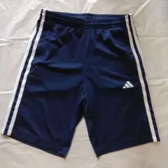 adidas AEROREADY 紺 青 ハーフパンツ 短パン130 140